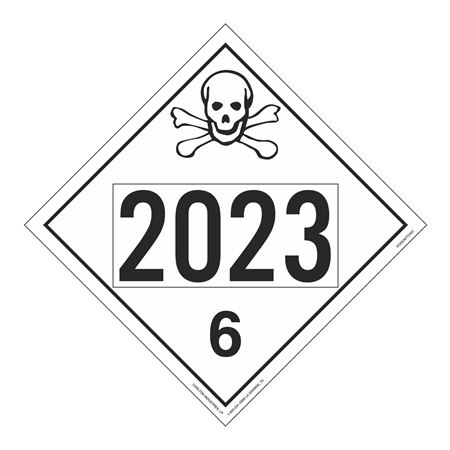 UN#2023 Poison Stock Numbered Placard