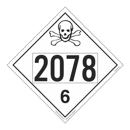 UN#2078 Poison/Toxic Numbered Placard