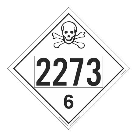 UN#2273 Poison/Toxic Numbered Placard