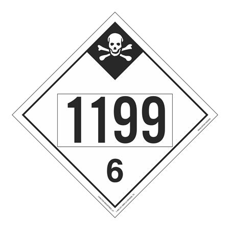 UN#1199 Poison Inhalation Hazard Numbered Placard