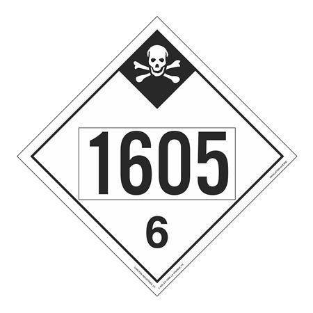 UN#1605 Poison Inhalation Hazard Numbered Placard