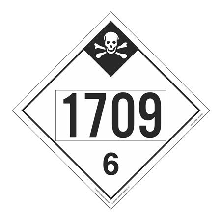 UN#1709 Inhalation Hazard Stock Numbered Placard