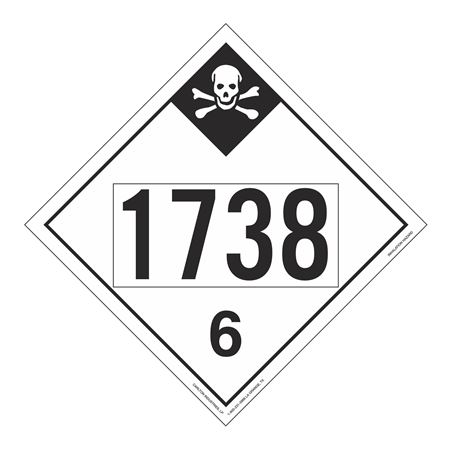 UN#1738 Poison Inhalation Hazard Numbered Placard