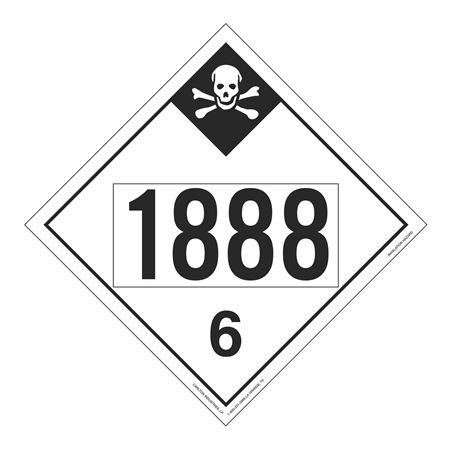 UN#1888 Inhalation Hazard Stock Numbered Placard