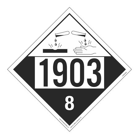 UN#1903 Corrosive Numbered Placard