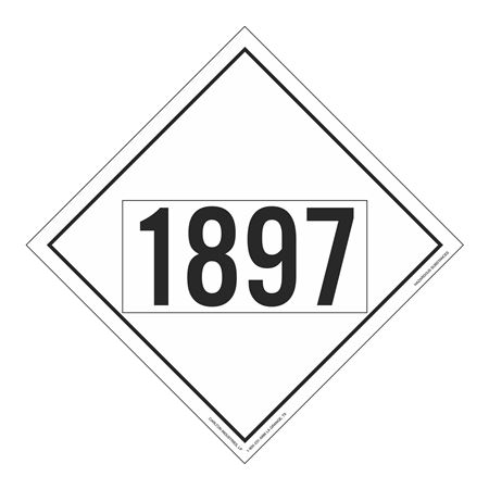 UN#1897 Hazardous Substance Stock Numbered Placard