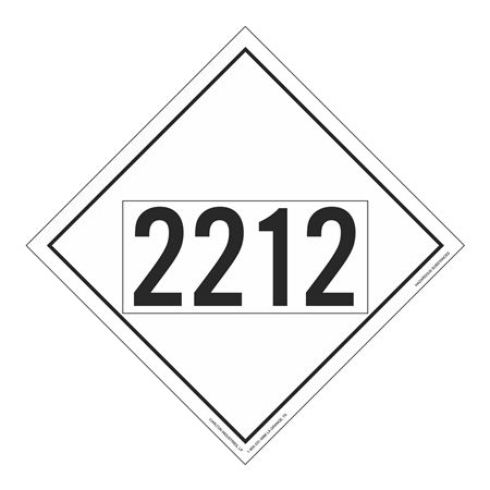 UN#2212 Hazardous Substance Stock Numbered Placard