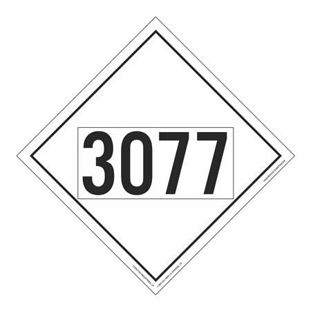 UN#3077 Hazardous Substance Stock Numbered Placard