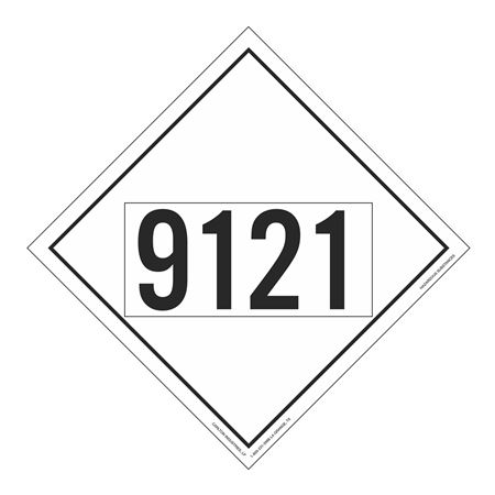 UN#9121 Hazardous Substance Stock Numbered Placard