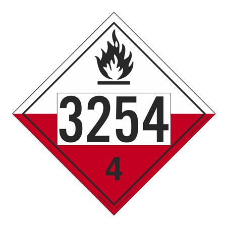 UN#3254 Spontaneously Combustible Numbered Placard