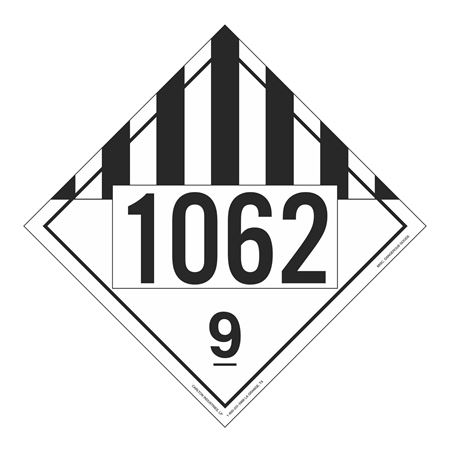 UN#1062 Class 9 Stock Numbered Placard