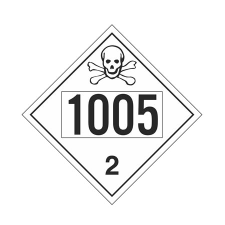 UN#1005 Poison/Toxic Gas Numbered Placard