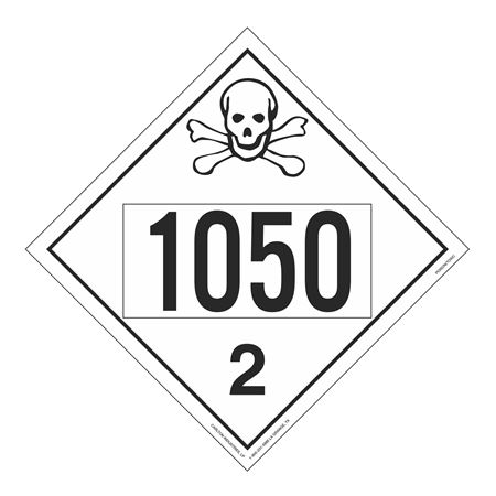 UN#1050 Poison/Toxic Gas Numbered Placard