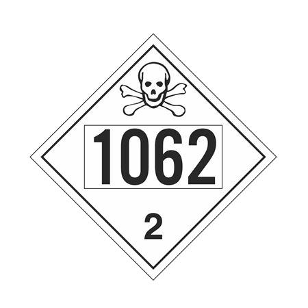 UN#1062 Poison/Toxic Gas Numbered Placard