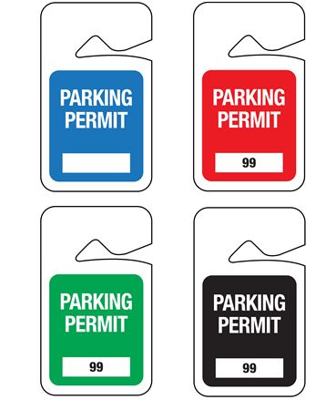 Parking Permit Tag - Unnumbered - 2 7/8 x 4 7/8