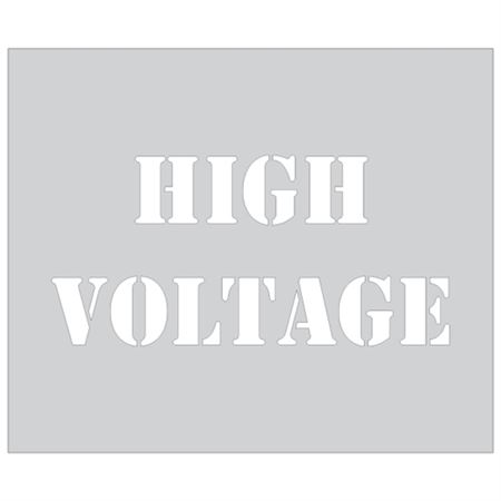 High Voltage Sign Stencil - 10 x 12