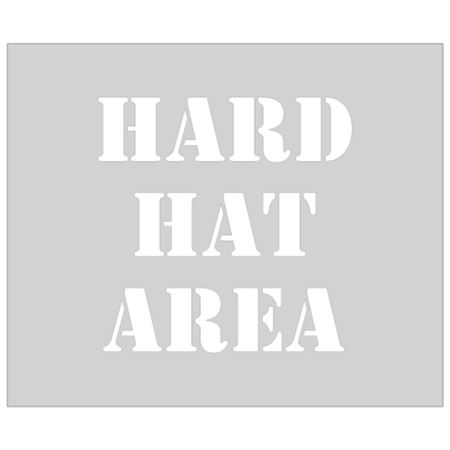 Hard Hat Area Stencil - 10 x 12
