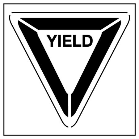 Yield Parking Stencil - 43 in. x 48 in.