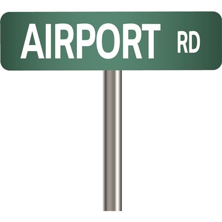 Custom Street Sign 9" - u-channel or round post cap