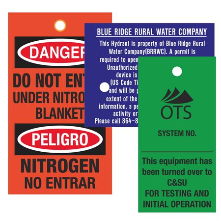 Custom Printed Tags - Rigid Vinyl