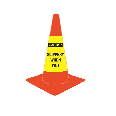 Cone Sleeves - Caution/Slippery When Wet