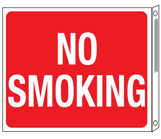 Two-Sided Flanged Signs - No Smoking 10x12