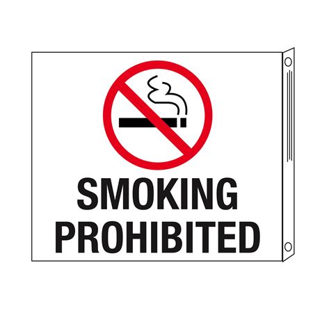 Two-Sided Flanged - Smoking Prohibited (Graphic) 10x12