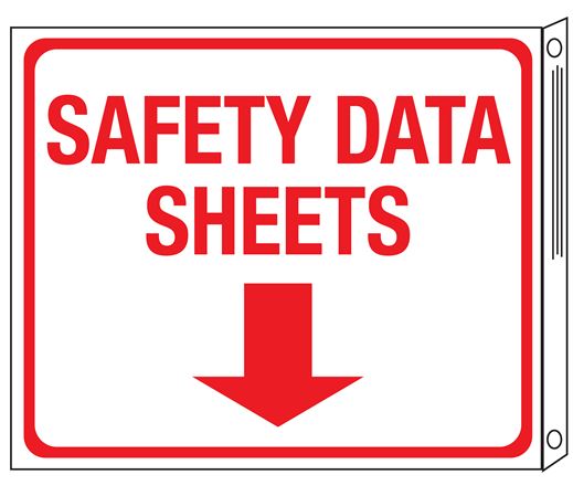 Safety Data Sheets Two-Sided Flanged Sign 10"x12"