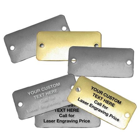 Metal Blank Tags - 1" x 2"