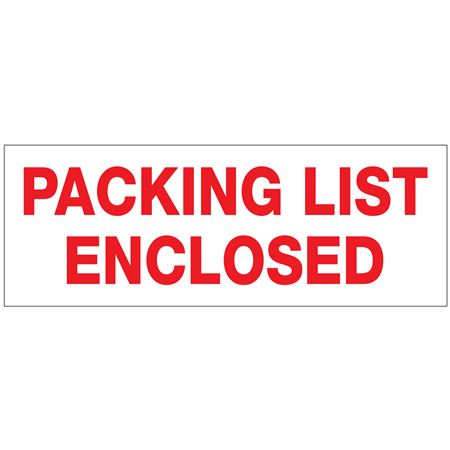 Stock Shipping Tape - Packing List Enclosed