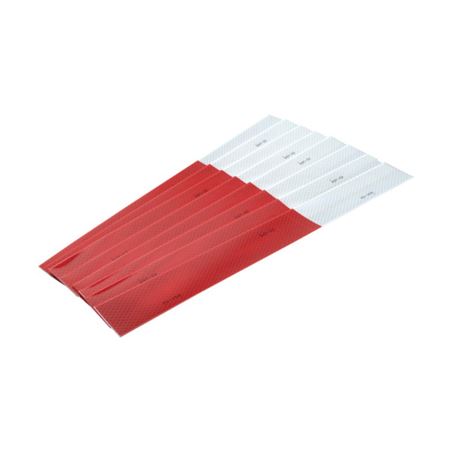 Conspicuity Tape - Red/White Tape cut into 18" strips