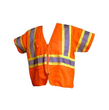 ANSI Class 3 Deluxe Orange Solid Vest