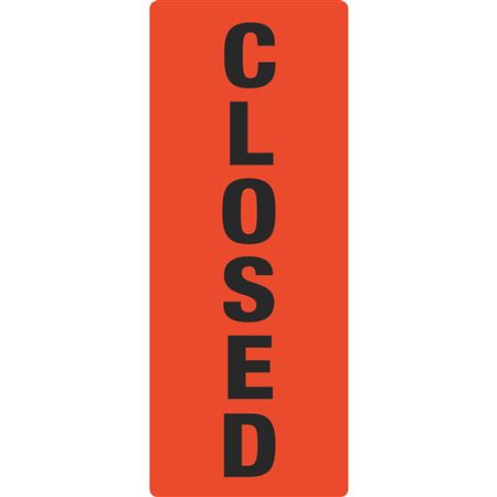 Portable Sign System - CLOSED 12" x 25 1/2"