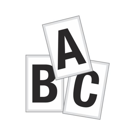 Vinyl Letter Kit - 1" - White/Black