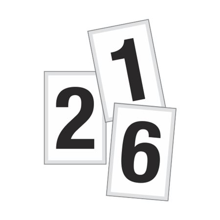 Vinyl Number Kit - 5 1/2" - White/Black