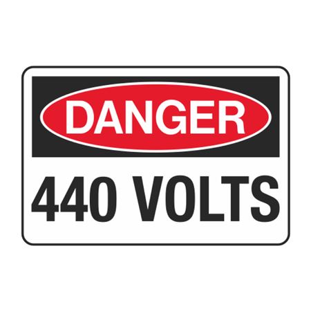 Danger 440 Volts Decal