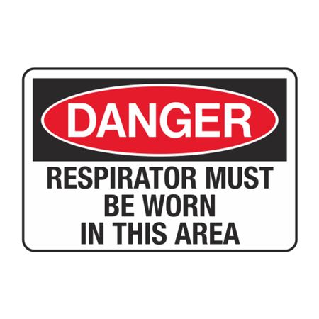 Danger Respirator Must Be Worn in This Area Decal