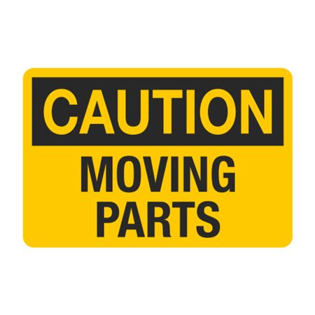 Caution Moving Parts Decal