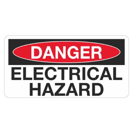 Danger Electrical Hazard - 1 1/2 x 3