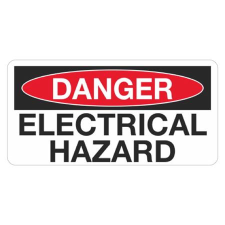 Danger Electrical Hazard - 1 1/2 x 3 Decal