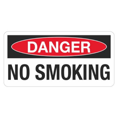 Danger No Smoking - 1 1/2 x 3 Decal