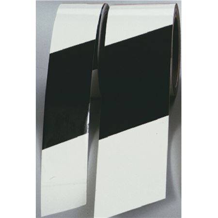 Warning Tape 3" White & Black Stripes