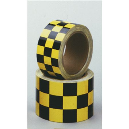 Checkered Tape 3" Yellow & Black