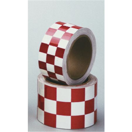 Checkered Tape 2" Red & White