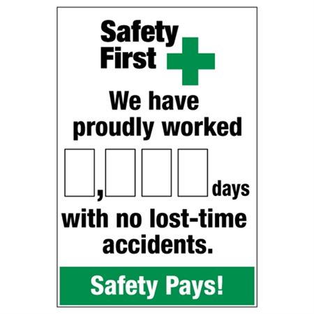 Safety Scoreboard - We Have Proudly Worked...