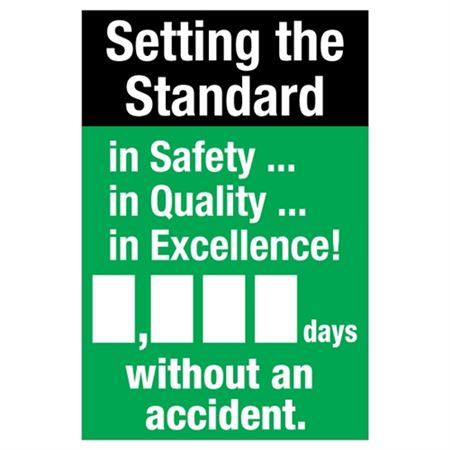 Setting the Standard in Safety - Dry Erase Board 24 x 36