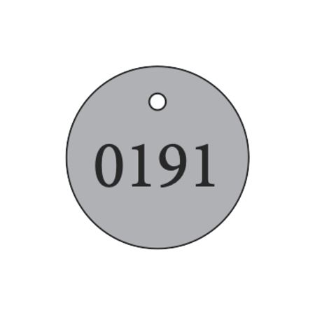 Metal Tags - Round - Blank 1 3/8" Diameter - Hole Size 3/16