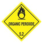 Organic Peroxide Shipping Label (Yellow)