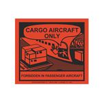 Cargo Aircraft Only label - 4 1/2 x 5