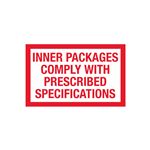 Inner Packages Comply With Prescribed Specs Label